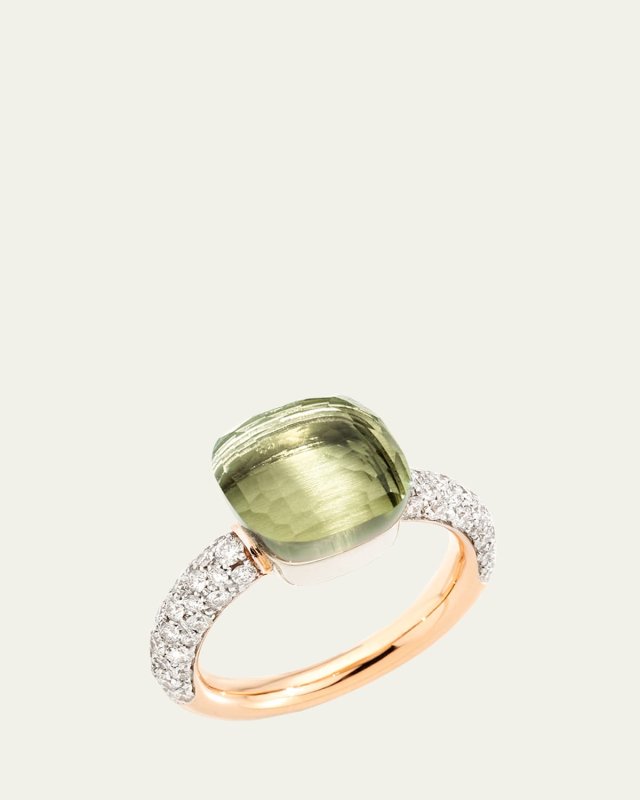 Nudo Classic Ring in Prasiolite and Diamonds